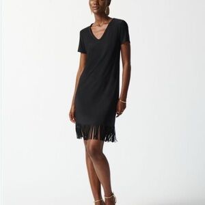 Karen Kane Black Fringe Mini Dress
